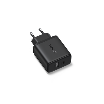  Зарядное устройство UGREEN X227 (45302) 20W USB-A+USB-C PD Charger EU Black 