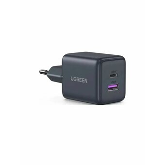 Зарядное устройство UGREEN X516 (55539) 30W 2-Port USB-C&USB-A GaN Fast Charger EU Grey 