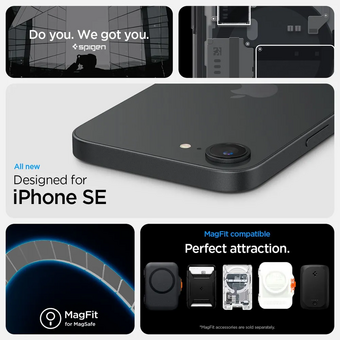  Чехол SPIGEN ULTRA HYBRID MAG MAGSAFE IPHONE 16E ZERO ONE BLACK 