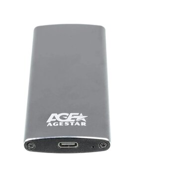  Внешний корпус SSD AgeStar 3UBNF2C SATA III USB 3.1 USB3.1 алюминий черный M2 2280 B-key 