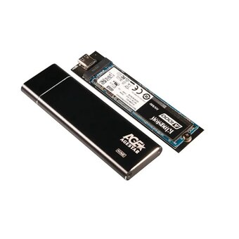  Внешний корпус SSD AgeStar 31UBNV5C NVMe USB3.2 алюминий черный M2 2280 M-key 