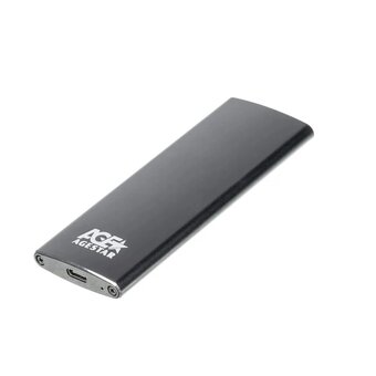  Внешний корпус SSD AgeStar 3UBNF2C SATA III USB 3.1 USB3.1 алюминий черный M2 2280 B-key 