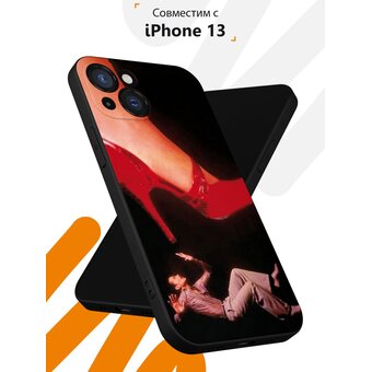  Силиконовый чехол  Mcover для iPhone 13 (Айфон 13 ), с принтом Под каблуком 