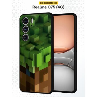  Силиконовый чехол DesignOnCase на Realme C75 (4G), Minecraft земля 