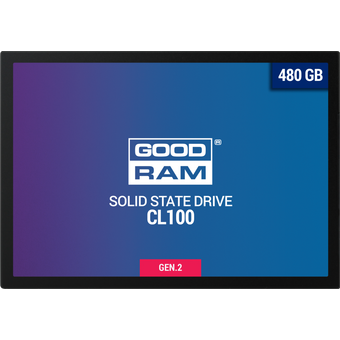  SSD 2.5" 480GB Sata3 GoodRam CL100 Gen.2, box (SSDPR-CL100-480-G2) (Marvell 88NV1120, TLC, R/W: up to 550/450MB/s) 
