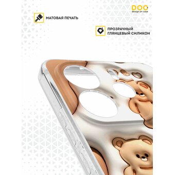  Силиконовый чехол DesignOnCase на Xiaomi Redmi Note 14 4G, с принтом Мишутки 