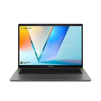  Ноутбук ASUS VivoBook S14 S3407QA-SF044W (90NB16B2-M004B0) 14", OLED, Snapdragon X X1-26-100 2.97ГГц, 8 ядер, 16ГБ 1ТБ SSD, Qualcomm Adreno, W11H 
