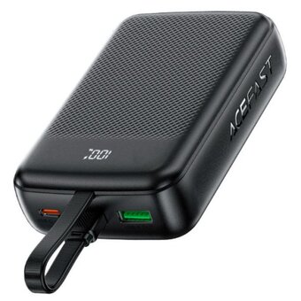 Внешний аккумулятор ACEFAST AF-M14-BK PD20W Power Bank With Cable 20000Mah Black 