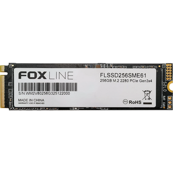  SSD Foxline FL256SME61 ME, 256GB, M.2(22x80mm), NVMe, PCIe 3.0 x4, 3D TLC, R/W 1500/1100MB/s 
