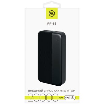  Внешний АКБ Red Line RP-63 20000mAh PD 20W, черный 