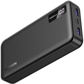  Внешний аккумулятор UGREEN PB312 (25683) 20000mAh PD 20W Power Bank Gray 