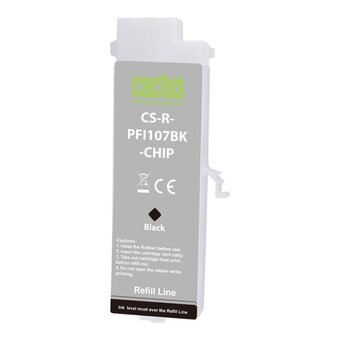  Картридж перезаправляемый струйный Cactus CS-R-PFI107BK-Chip 260мл для Canon imageProGraf iPF670/680/685/770/780/785 с чипом 