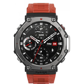  Smart-часы Amazfit T-Rex 3 A2323 48.5мм (1746757) 1.5" Amoled корп.темно-серый рем.красный разм.брасл. 145-210мм 
