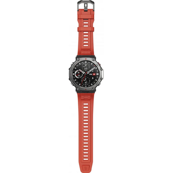  Smart-часы Amazfit T-Rex 3 A2323 48.5мм (1746757) 1.5" Amoled корп.темно-серый рем.красный разм.брасл. 145-210мм 