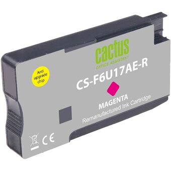  Картридж струйный Cactus CS-F6U17AE-R 953XL пурпурный 24мл для HP OJ Pro 7740/8210/8218/8710/8715 