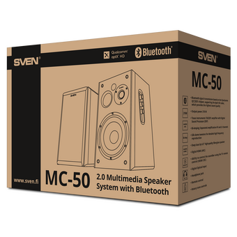  Акустическая система 2.0 SVEN MC-50 черный 