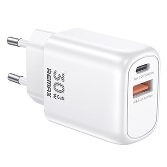  СЗУ REMAX RP-U18 Kings 30W A+C GaN Charger EU белый 