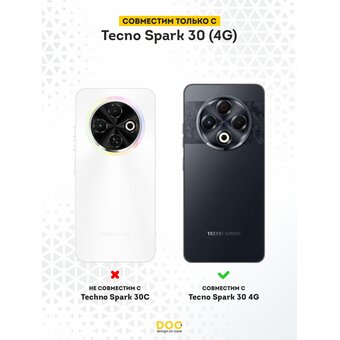  Силиконовый чехол DesignOnCase на Tecno Spark 30 4G , с защитой камеры, с принтом KDA - League of legends 