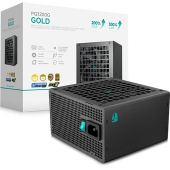  Блок питания Deepcool Gamestorm PQ1200G (ATX 3.1, 1200W, Full Cable Management, PWM 120mm fan, 80+ Gold, Active PFC + Half Bridge + DC/DC) 