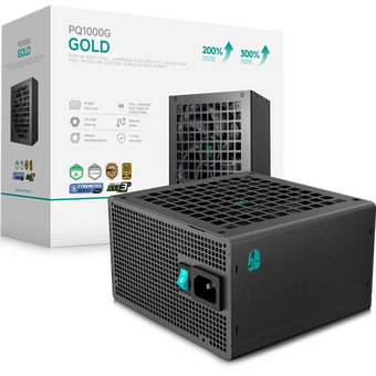  Блок питания Deepcool Gamestorm PQ1000G (ATX 3.1, 1000W, Full Cable Management, PWM 120mm fan, 80+ Gold, Active PFC + Half Bridge + DC/DC) 