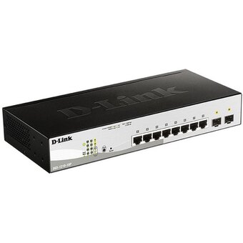  Управляемый L2 коммутатор D-Link DGS-1210-10P/FL2A с 8 портами 10/100/1000Base-T и 2 портами 1000Base-X SFP (8 портов PoE 802.3af/at, PoE бюджет 65Вт) 