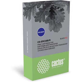  Картридж матричный Cactus CS-ERC38B/R черный/красный для Epson ERC 30/34/38, UT2000/4000 