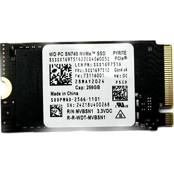  SSD Western Digital WD SN740 (SSS1697516) 256GB M.2 NVMe PCIe 4.0 x4 2242 (OEM) гарантия 1 мес 