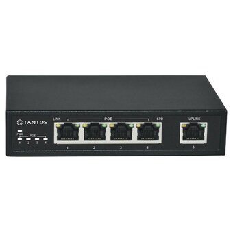  Коммутатор неуправляемый Tantos TSn-4P5G 00-00043085 (L2) 5x1Гбит/с 4PoE 60Wx 