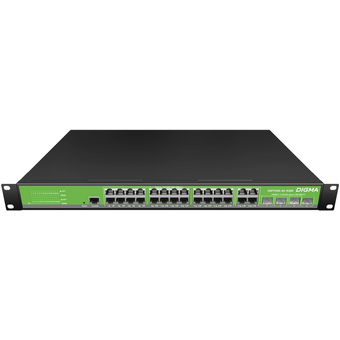  Коммутатор управляемый Digma DSP724G-4C-R300 (L2+) 24x1Гбит/с 4xКомбо(1000BASE-T/SFP) 24PoE 24PoE+ 300W 