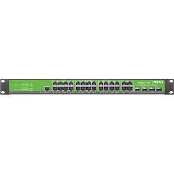  Коммутатор управляемый Digma DSP724G-4C-R300 (L2+) 24x1Гбит/с 4xКомбо(1000BASE-T/SFP) 24PoE 24PoE+ 300W 