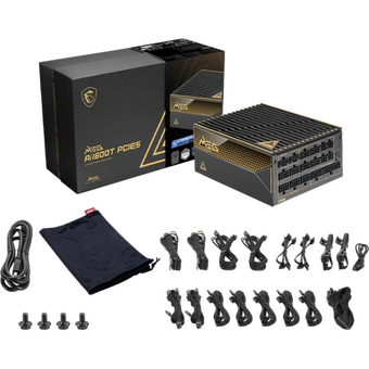  Блок питания MSI MEG Ai1600T PCIE5 (306-7ZPEX11-CE0), 1600W, 80+ Titanium, полностью модульный, ATX 3.1, PCIE5.1, RTL 
