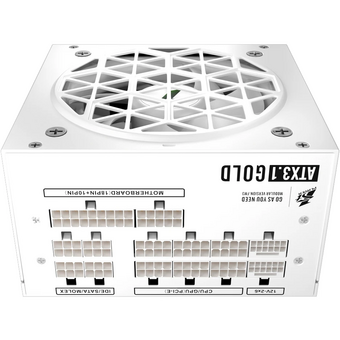  Блок питания 1STPLAYER NGDP Gold 1000W White (HA-1000BA4-WH)/ATX 3.1, APFC, 80 Plus Gold, LLC+DC-DC, full Japan solid-state caps, 120mm, full modular 