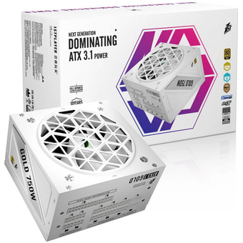  Блок питания 1STPLAYER NGDP Gold 750W White (HA-750BA4-WH) /ATX 3.1, APFC, 80 Plus Gold, LLC+DC-DC, full Japan solid-state caps, 120mm fan, full mod 