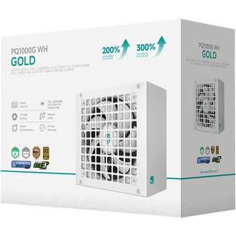  Блок питания Deepcool GamerStorm PQ1000G WH (ATX 3.1, 1000W, Full Cable Management, PWM 120mm fan, 80+ Gold, Active PFC + Half Bridge + DC/DC) 