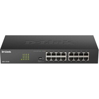  Неуправляемый коммутатор D-Link DGS-1016D/J1A с 16 портами 10/100/1000Base-T 