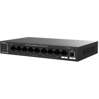  Коммутатор управляемый PoE Tenda TEG2210P-8-120W 10 портов, 9x1Гбит/с, SFP 1x1Гбит/с, PoE 8x30Вт (до 110Вт) 