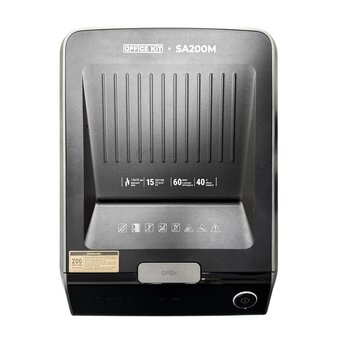  Шредер Office Kit SA200M 1,9х10 (OK1910SA200M) черный/серый 