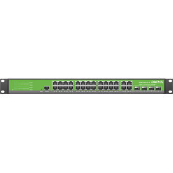  Коммутатор управляемый Digma DSW724G-4C-R (L2+) 24x1Гбит/с 4xКомбо(1000BASE-T/SFP) 