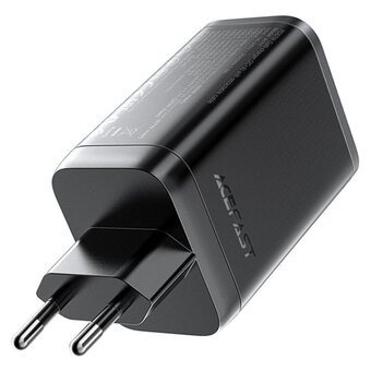  Зарядное устройство ACEFAST AF-A111-BK PD67W Gan Charger 2*USB-C+USB-A With Retractable Cable Black 