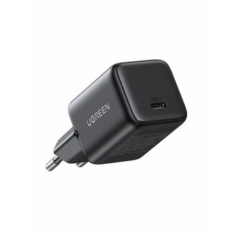  Зарядное утройство UGREEN X513 (65012) 30W USB-C GaN Fast Charger With USB-C-USB-C Cable 1m EU Black 