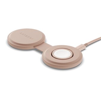  Зарядное устройство Satechi ST-QTG21R Qi2 OntheGo 2-in-1 Wireless Charger нежно-розовый 
