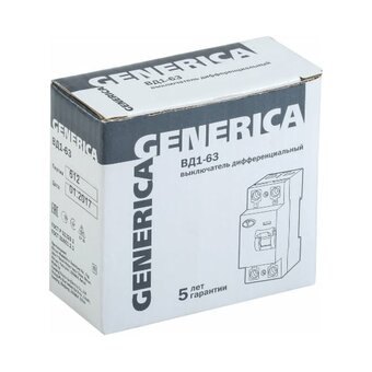  УЗО IEK ВД1-63 Generica (MDV15-2-032-030) 32A 4.5kA 30мА AC 2П 230В серый 