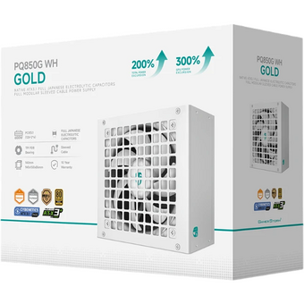  Блок питания Deepcool GamerStorm PQ850G WH (ATX 3.1, 850W, Full Cable Management, PWM 120mm fan, 80+ Gold, Active PFC + Half Bridge + DC/DC, Full Jap) 