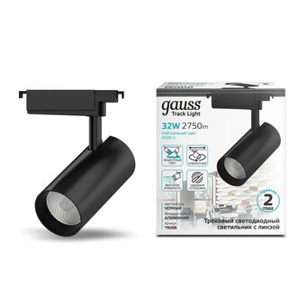  Светильник GAUSS TR088, 4000К, черный 