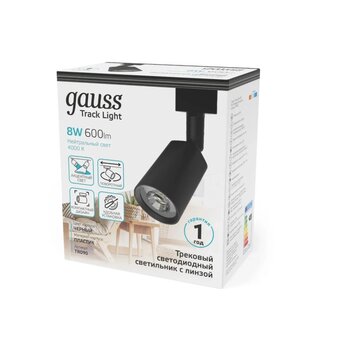  Светильник GAUSS TR090, 4000К, черный 