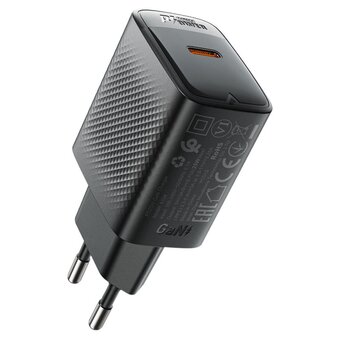  СЗУ ACEFAST A104 PD5W Gan USB-C Charger EU Black 