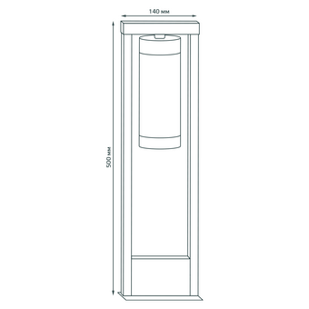  Светильник садово-парковый Gauss GD019 60Вт черный 