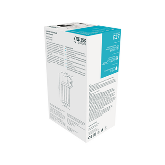  Светильник садово-парковый Gauss GD022 60Вт черный 
