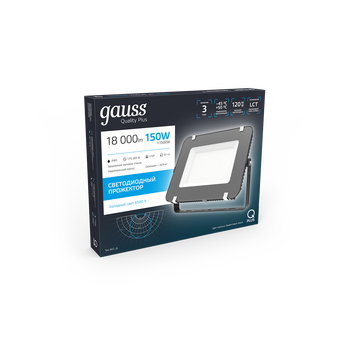  Прожектор уличный Gauss Qplus 690511150 светодиодный 150Вт серый 