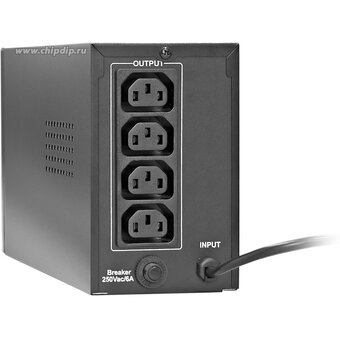  ИБП Exegate Power Back BNB-400.LED.AVR.4C13 EP285520RUS 400VA/240W, LED, AVR, 4*C13, металлический корпус Black 